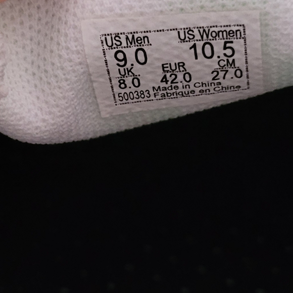 VANS NEON CHECKERED COMFY CUSH LACE UP SNEAKERS - Picture 13 of 14